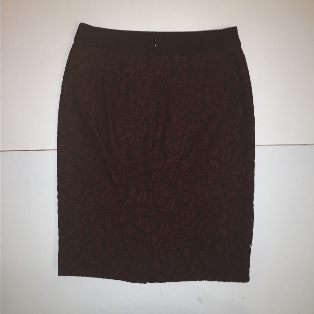 ANN TAYLOR LOFT PENCIL SKIRT w/ LACE OVERLAY- EUC - Picture 2 of 8